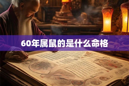 详细阅读:60年属鼠的是什么命格 60年属鼠的是什么命格
