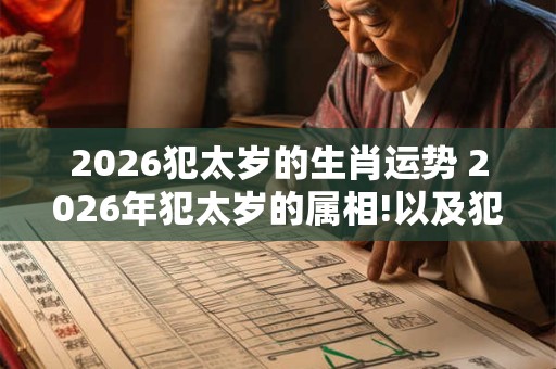 2026犯太岁的生肖运势 2026年犯太岁的属相!以及犯太岁的禁忌