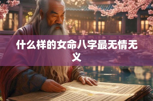 什么样的女命八字最无情无义 什么样的女命八字最无情无义