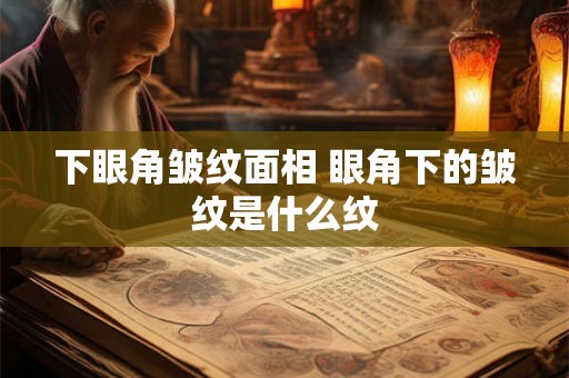 下眼角皱纹面相 眼角下的皱纹是什么纹