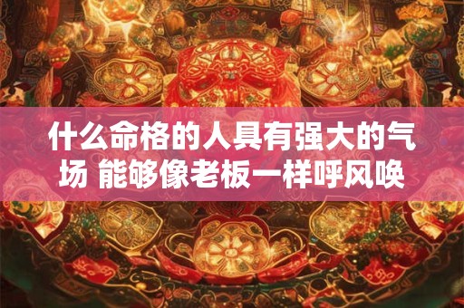 什么命格的人具有强大的气场 能够像老板一样呼风唤雨