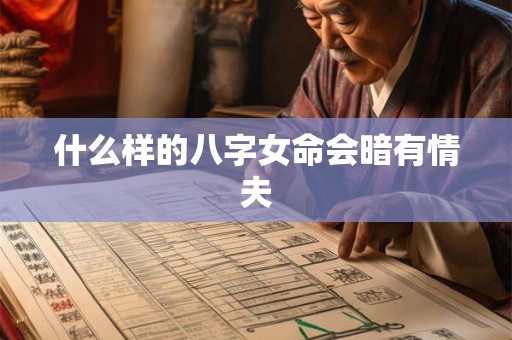 什么样的八字女命会暗有情夫
