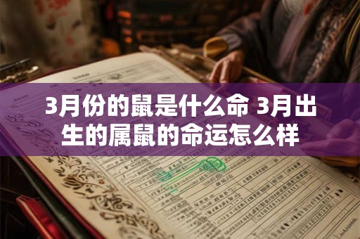 3月份的鼠是什么命 3月出生的属鼠的命运怎么样