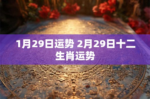 1月29日运势 2月29日十二生肖运势