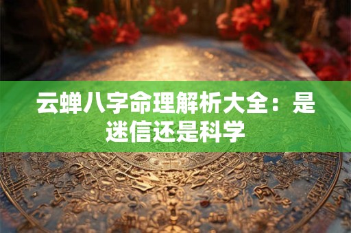 云蝉八字命理解析大全：是迷信还是科学