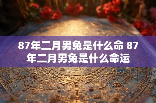 87年二月男兔是什么命 87年二月男兔是什么命运