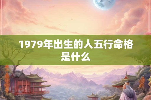 1979年出生的人五行命格是什么