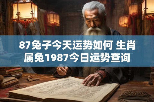 87兔子今天运势如何 生肖属兔1987今日运势查询