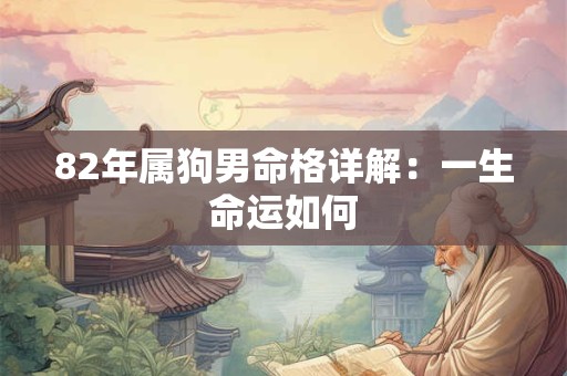 82年属狗男命格详解：一生命运如何