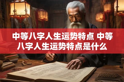 中等八字人生运势特点 中等八字人生运势特点是什么