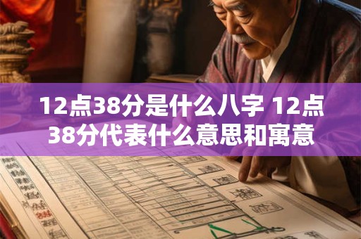 12点38分是什么八字 12点38分代表什么意思和寓意