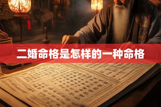 二婚命格是怎样的一种命格