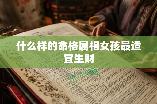 什么样的命格属相女孩最适宜生财