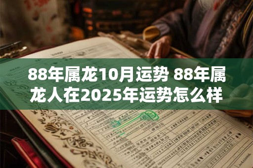 88年属龙10月运势 88年属龙人在2025年运势怎么样
