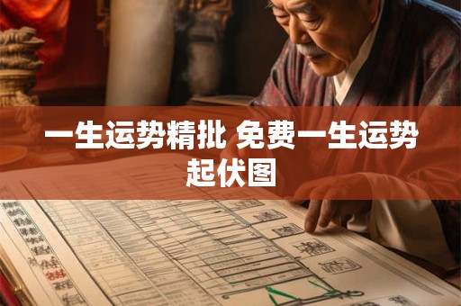 一生运势精批 免费一生运势起伏图