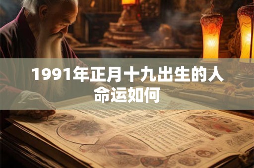 1991年正月十九出生的人命运如何