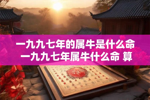 一九九七年的属牛是什么命 一九九七年属牛什么命 算命查八字