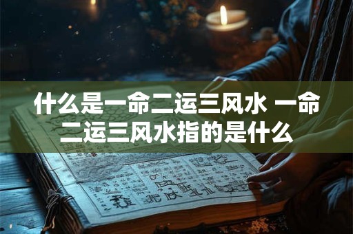 什么是一命二运三风水 一命二运三风水指的是什么