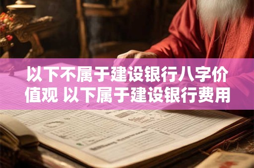 以下不属于建设银行八字价值观 以下属于建设银行费用