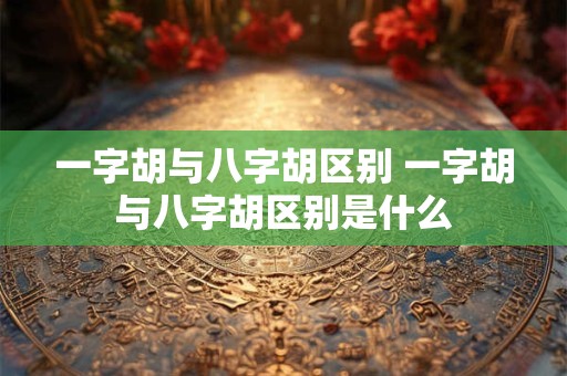 一字胡与八字胡区别 一字胡与八字胡区别是什么