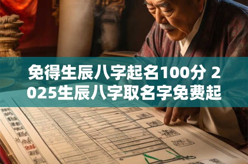 免得生辰八字起名100分 2025生辰八字取名字免费起名