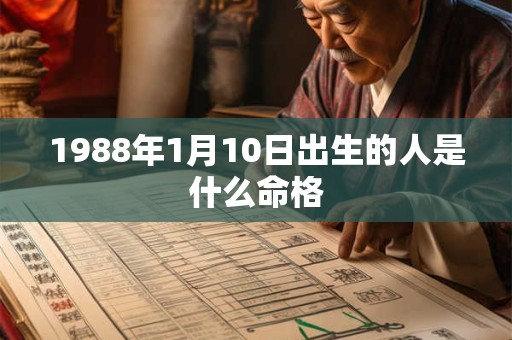 1988年1月10日出生的人是什么命格