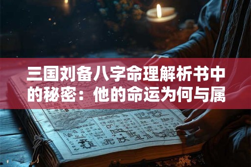 三国刘备八字命理解析书中的秘密：他的命运为何与属相有关
