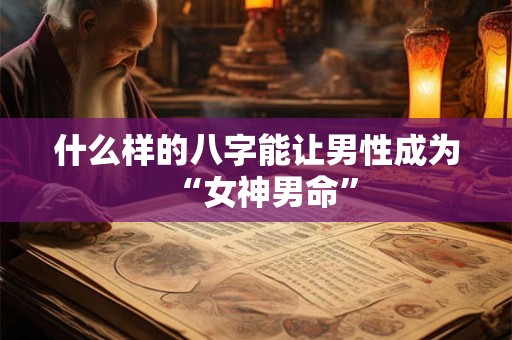 什么样的八字能让男性成为“女神男命”