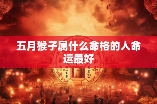 五月猴子属什么命格的人命运最好