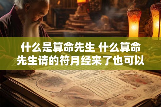 什么是算命先生 什么算命先生请的符月经来了也可以佩戴