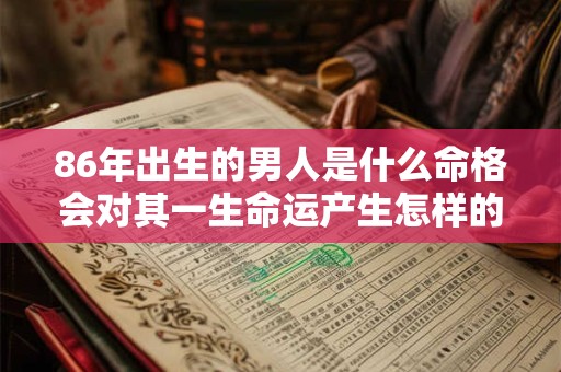 86年出生的男人是什么命格会对其一生命运产生怎样的影响