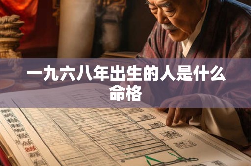 一九六八年出生的人是什么命格