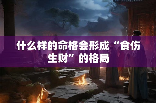 什么样的命格会形成“食伤生财”的格局