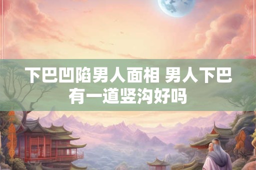 下巴凹陷男人面相 男人下巴有一道竖沟好吗
