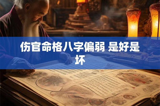 伤官命格八字偏弱 是好是坏