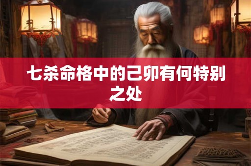 七杀命格中的己卯有何特别之处