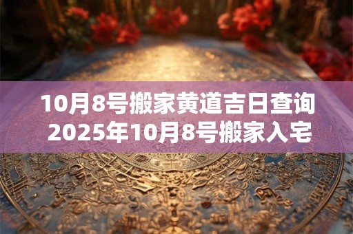 10月8号搬家黄道吉日查询 2025年10月8号搬家入宅吉日查询