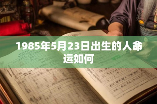 1985年5月23日出生的人命运如何