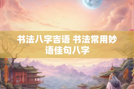 书法八字吉语 书法常用妙语佳句八字