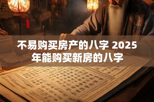 不易购买房产的八字 2025年能购买新房的八字 不易购买房产的八字 2025年能购买新房的八字