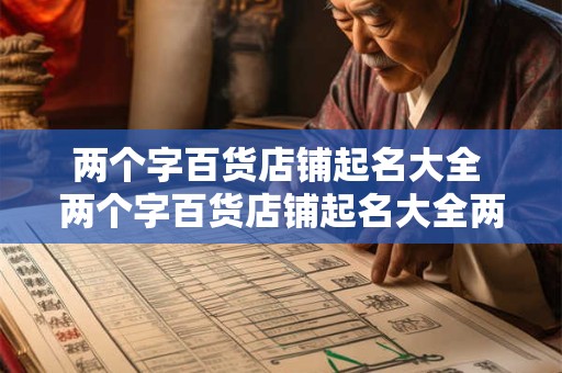 两个字百货店铺起名大全 两个字百货店铺起名大全两个字的名字
