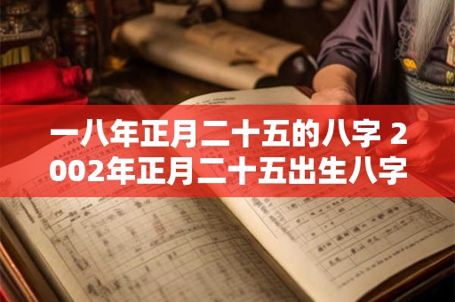 一八年正月二十五的八字 2002年正月二十五出生八字