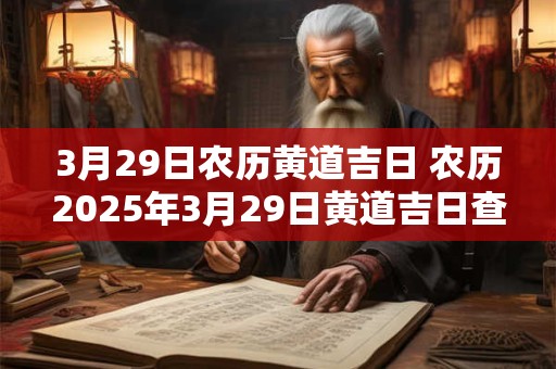 3月29日农历黄道吉日 农历2025年3月29日黄道吉日查询