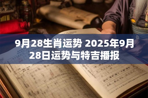 9月28生肖运势 2025年9月28日运势与特吉播报