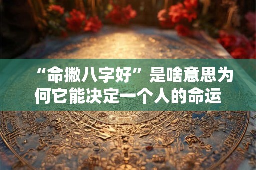 “命撇八字好”是啥意思为何它能决定一个人的命运