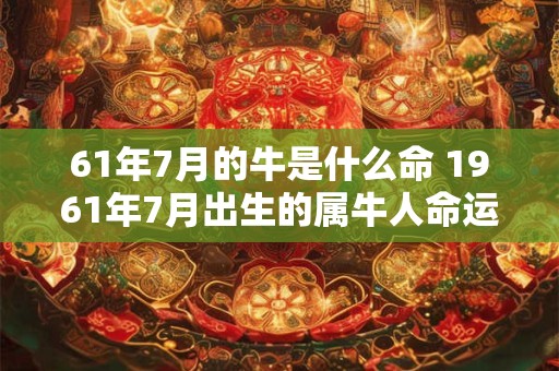 61年7月的牛是什么命 1961年7月出生的属牛人命运