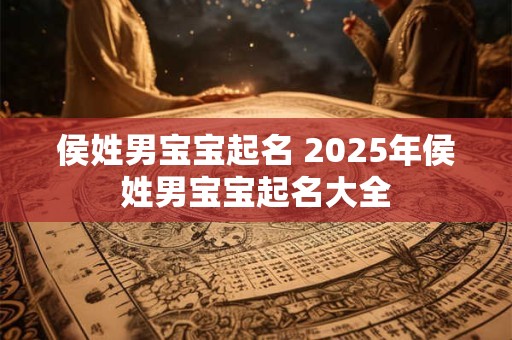 侯姓男宝宝起名 2025年侯姓男宝宝起名大全