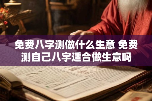 免费八字测做什么生意 免费测自己八字适合做生意吗
