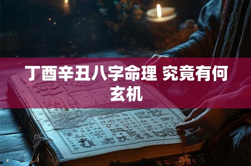 丁酉辛丑八字命理 究竟有何玄机