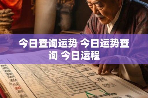 今日查询运势 今日运势查询 今日运程
